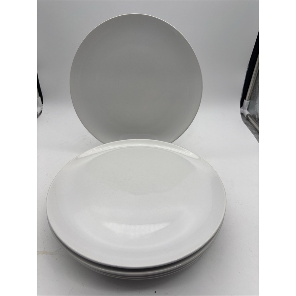 IKEA OF SWEDEN 12011 FARGRIK SET OF 5 WHITE DINNER PLATES 10.25"